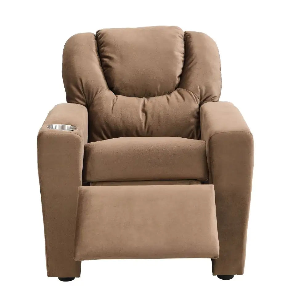 Kids Upholstered Chair With Cup Holder - - chair