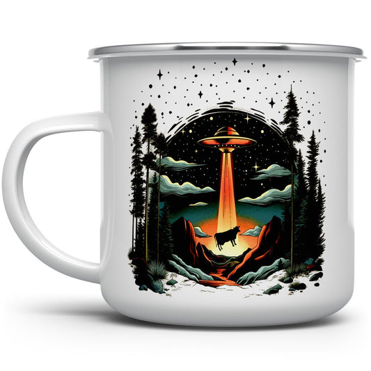 UFO Cow Abduction Camp Mug - - Mug