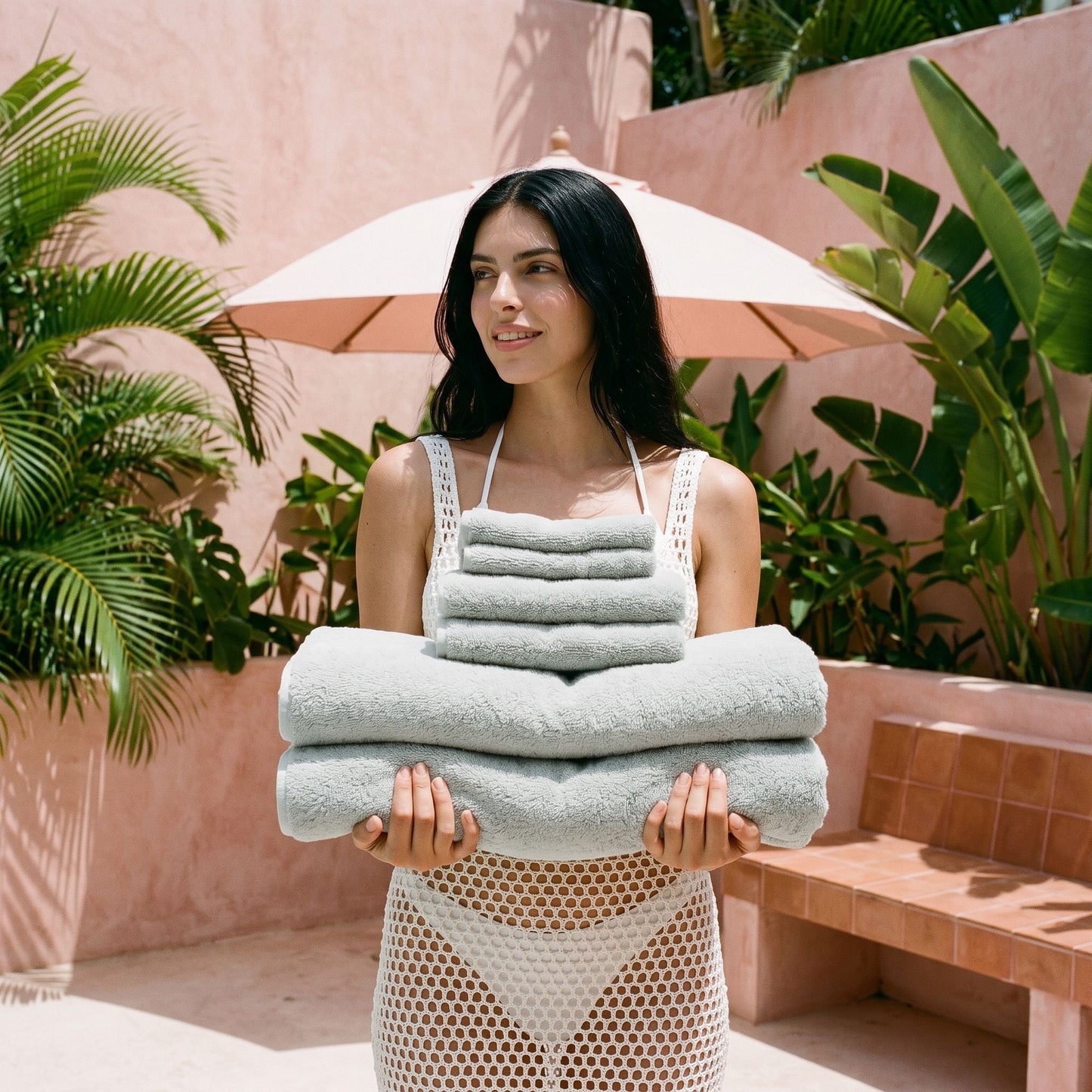 Ultraplush Australian Cotton Towels - Mist Luxe Set (Set of 6 with Bath Sheets) - Home - Bath