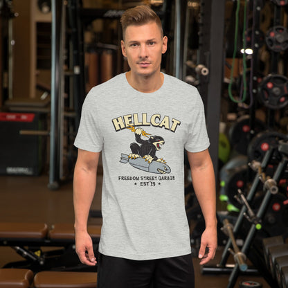 Big Cat Bomber T-Shirt - Athletic Heather - T-Shirt