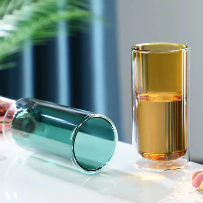 Double-Layer Transparent Glass Coffee Cup - Kia Day Design