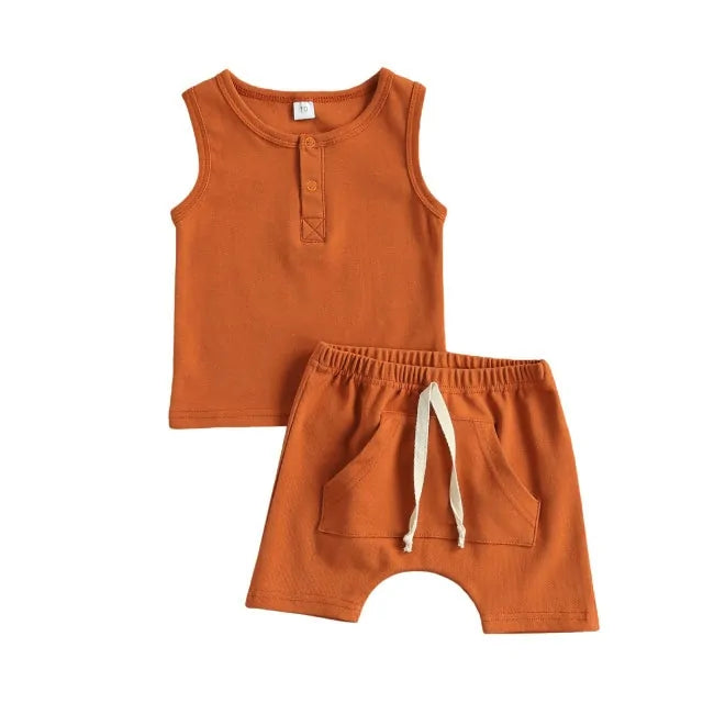 Babies Summer Tank and Shorts Set