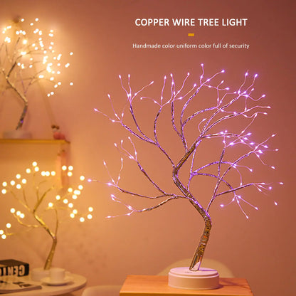 LED Night Light Tabletop Bonsai Tree Light USB