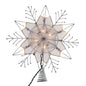 Capiz Silver Snowflake Star Treetop - 10-Light - 14 Inch - Default Title - Christmas >> Tree Toppers