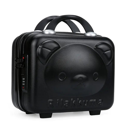 Luxury Cartoon Bear Travel Suitcase for Kids (14-Inch) Kia Day Design