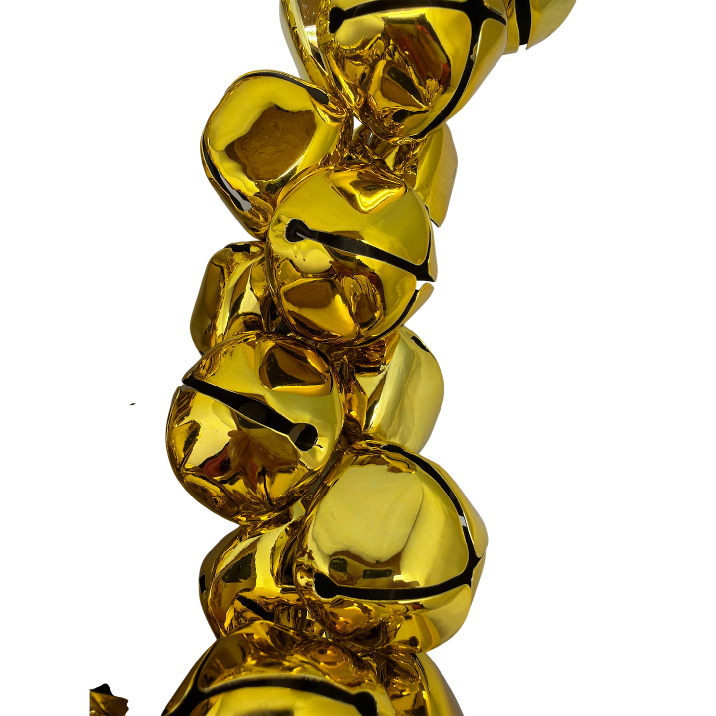 70 Inch Metal Jingle Bell Garland - Gold - Default Title - Christmas >> Garland