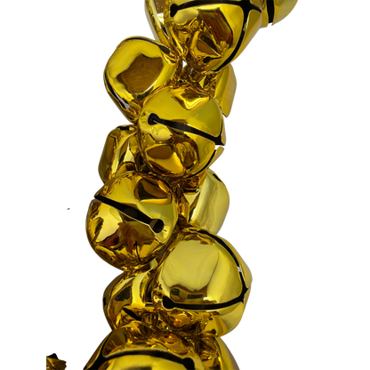 70 Inch Metal Jingle Bell Garland - Gold - Default Title - Christmas >> Garland