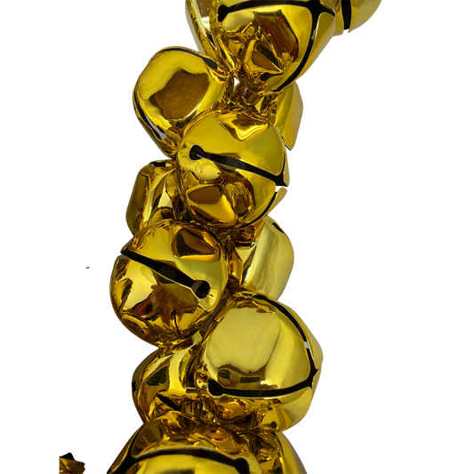 70 Inch Metal Jingle Bell Garland - Gold - Default Title - Christmas >> Garland