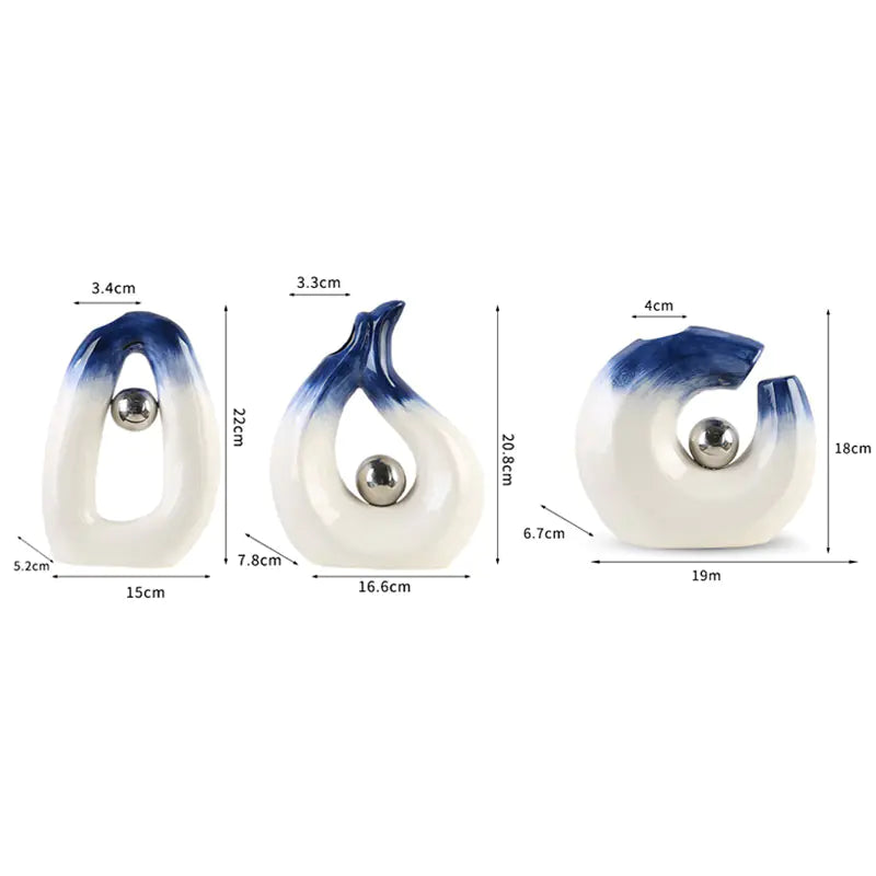 Decorative Shaped Ceramic Vases - Kia Day Design