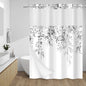 Fabric Eucalyptus No Hook Shower Curtain with Snap in Liner - Grey 71"W x 80"L (Pack of 1) - shower curtain