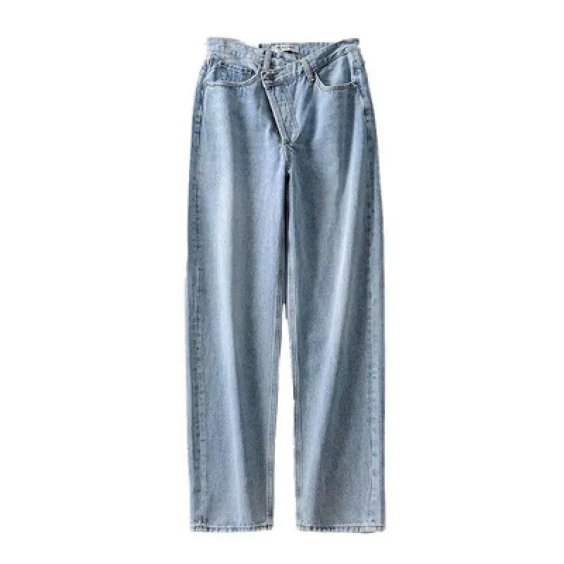 Loose Asymmetrical Denim Pants - Kia Day Design