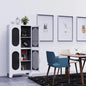 White Metal Storage Cabinet with Doors and Shelves with Lock 3 Adjustable Shelves - Kia Day Design