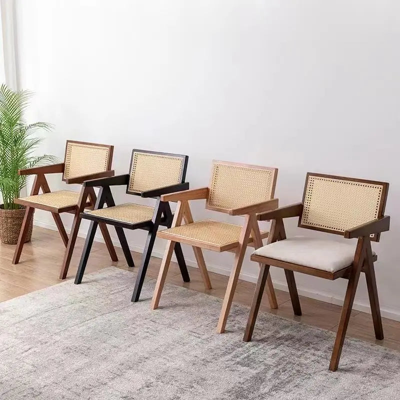 Nordic Solid Wood Rattan Chair Kia Day Design