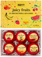 BRUBAKER Bath Bombs Gift Set "Juicy Fruits" - 6 Handmade Luxury Spa Bath Fizzies - Juicy Fruits - bath bombs