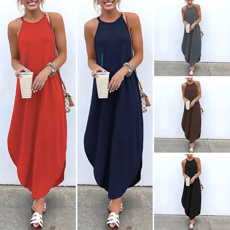 Sleeveless Summer Long Dresses