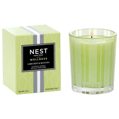 NEST New York Lime Zest & Matcha Scented Votive Candle - - candle