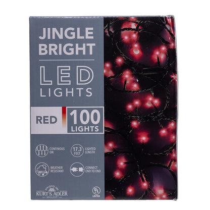 Jingle Bright 100 LED Light Set - Red - Default Title - Christmas >> Lighting