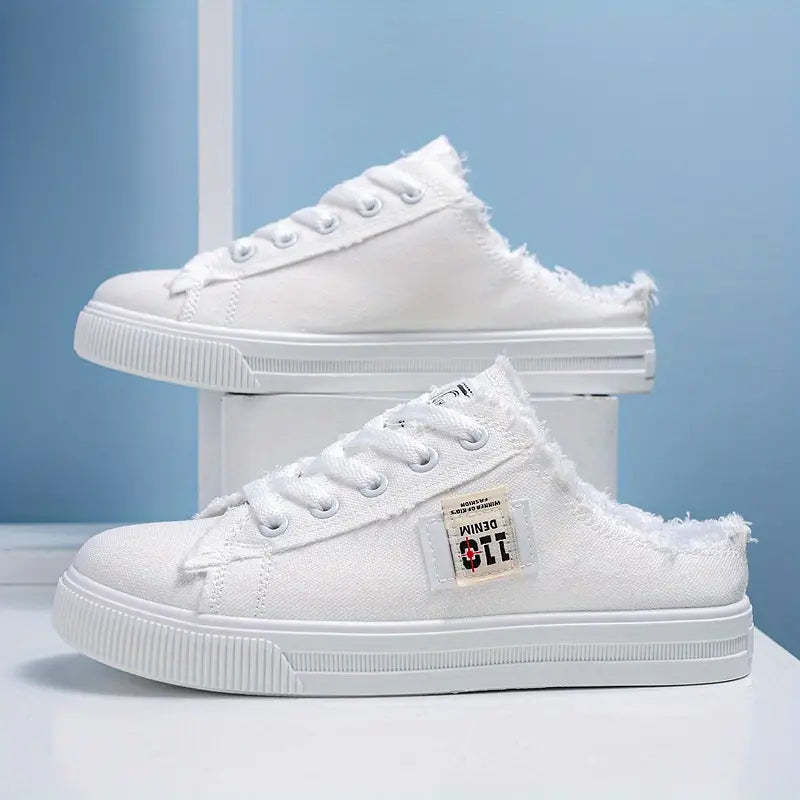 Flat Slip-On Canvas Sneakers - Kia Day Design
