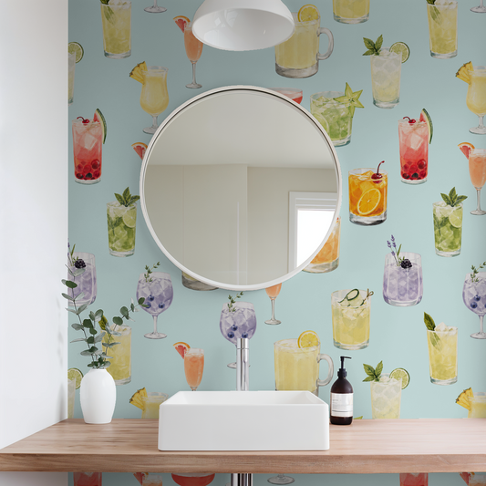 Pour Me A Double Wallpaper - LUXE Peel & Stick - Wallpaper