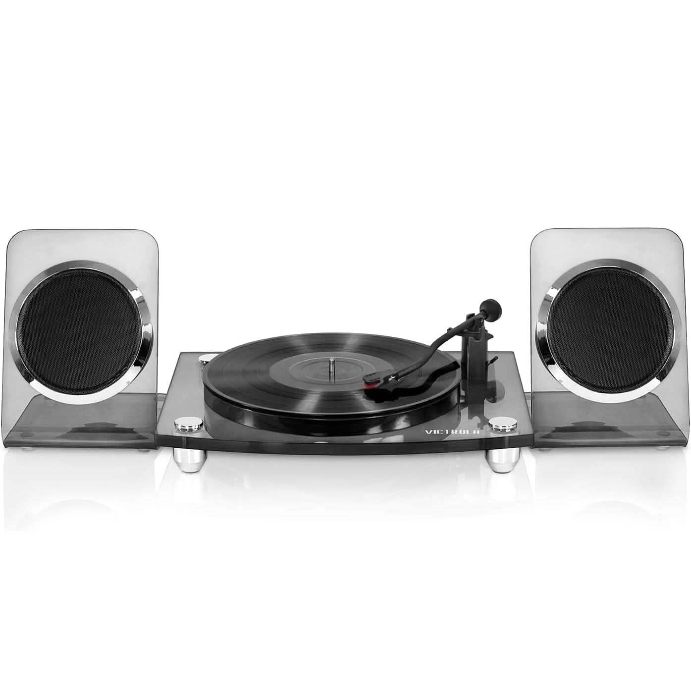 Victrola Modern Acrylic 2-Speed Bluetooth Turntable with 40-Watt Wireless Speakers (Refurbished)- EasyOptionXY- {{Product type}}