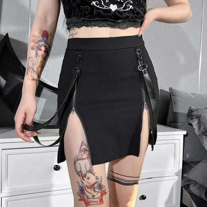 Vintage Kawaii Gothic Skirt - -