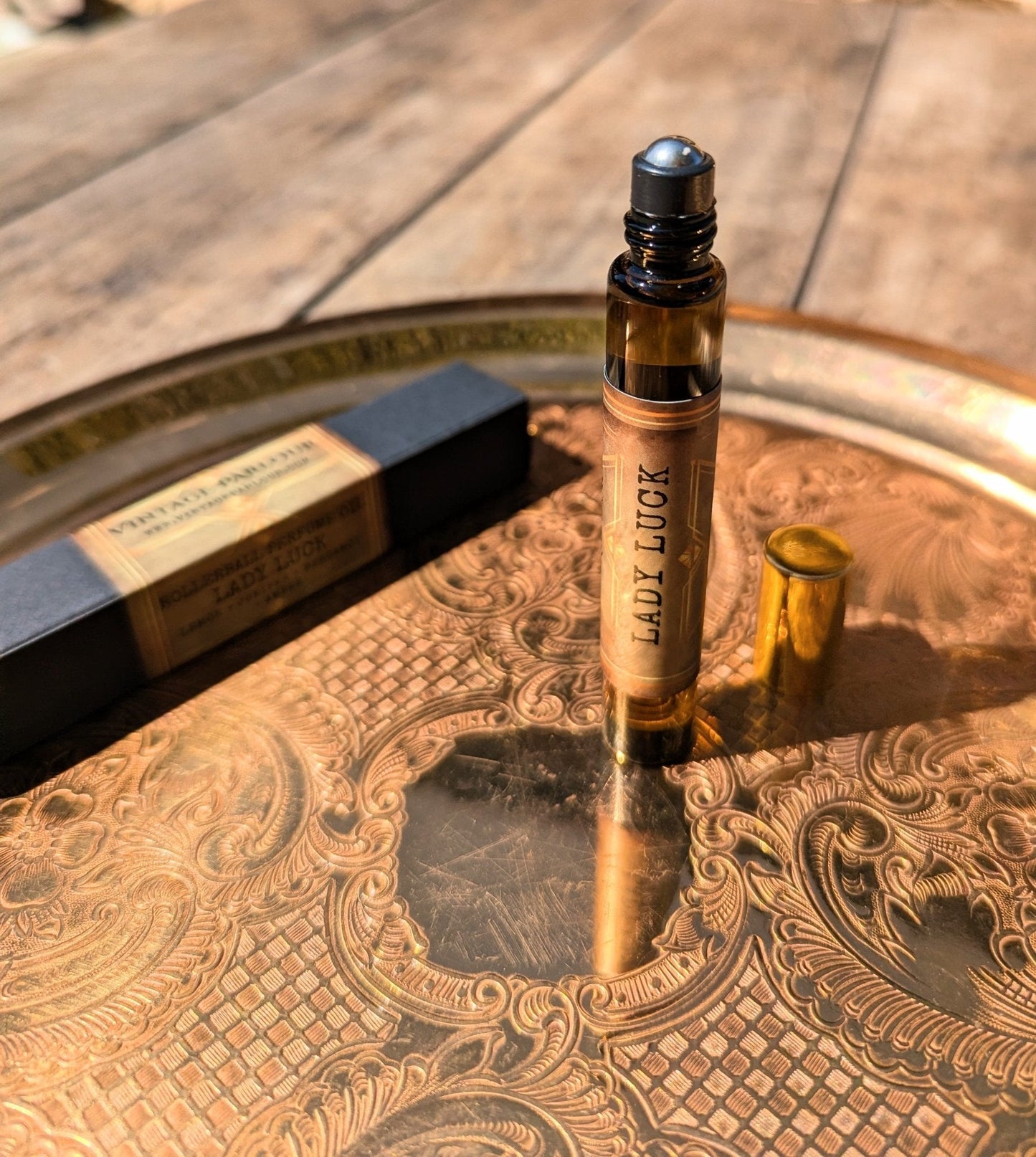 Vintage Perfume Oil Rollerball – Old Hollywood Inspired Travel Fragrance - Lady Luck - perfume