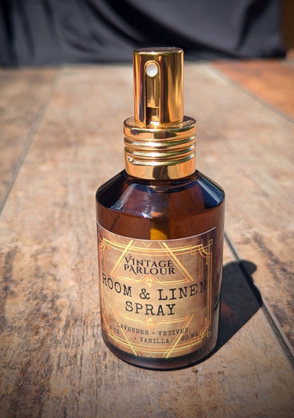 Vintage Room & Linen Spray – Old Hollywood Inspired Home Fragrance Mist - Lavender + Vetiver + Vanilla - room spray