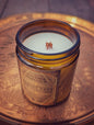 Vintage Wooden Wick Candle – Art Deco 1920s Inspired Scented Candle Gift - Peachy Keen - Candle