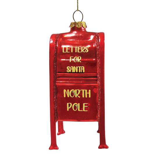 Letters For Santa Mailbox Glass Christmas Ornament - Default Title - Christmas >> Ornaments >> Glass