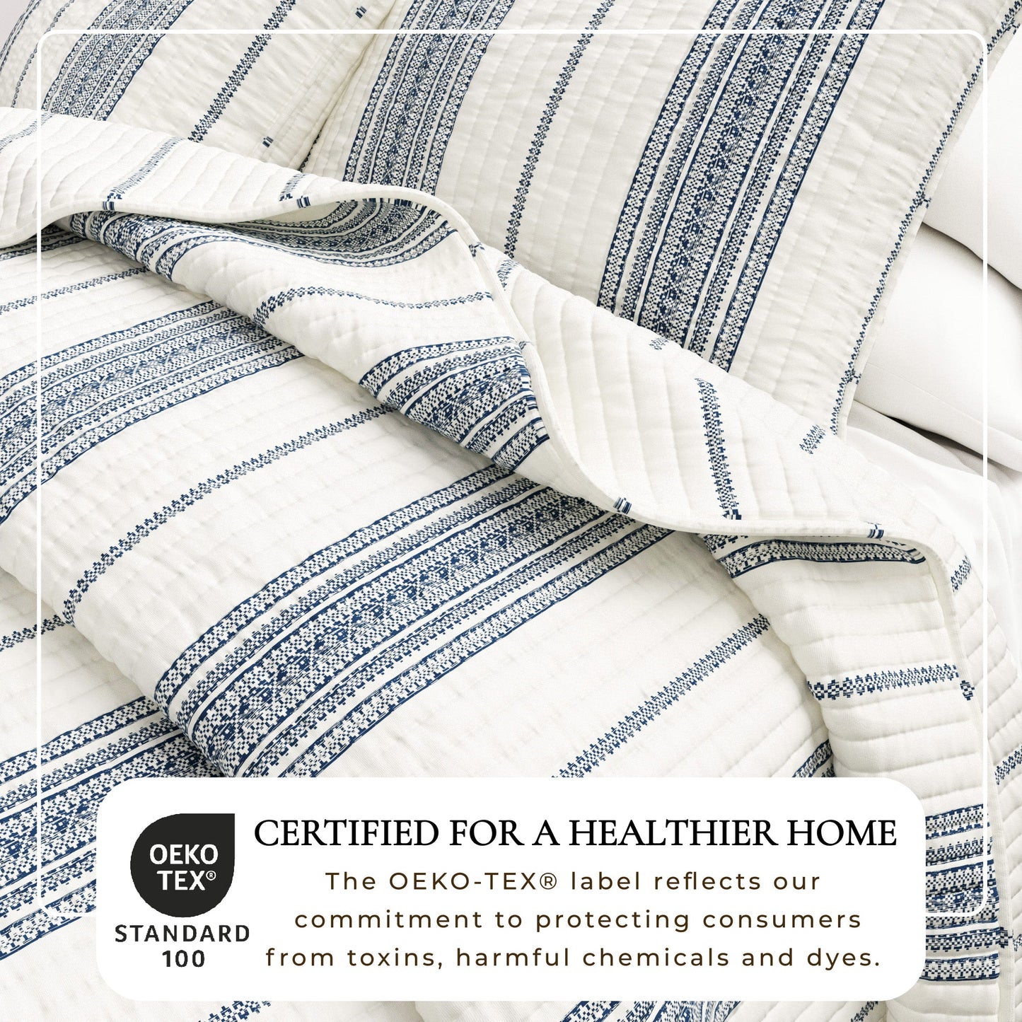 Stripe Quilt - Wesley Collection - - Quilts & Comforters