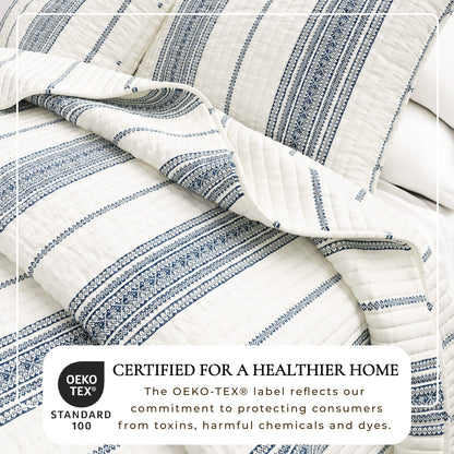 Stripe Quilt - Wesley Collection - - Quilts & Comforters