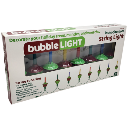 Classic Bubble Light String Light - 7 Light Set - Default Title - Christmas >> Lighting