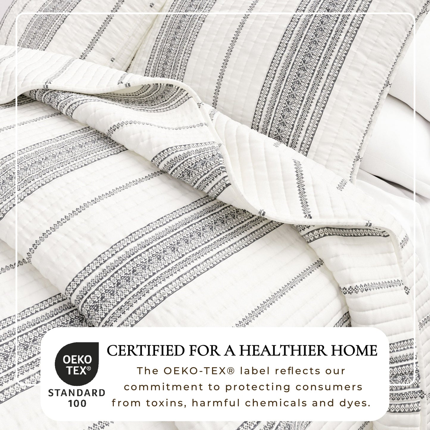 Stripe Quilt - Wesley Collection - - Quilts & Comforters