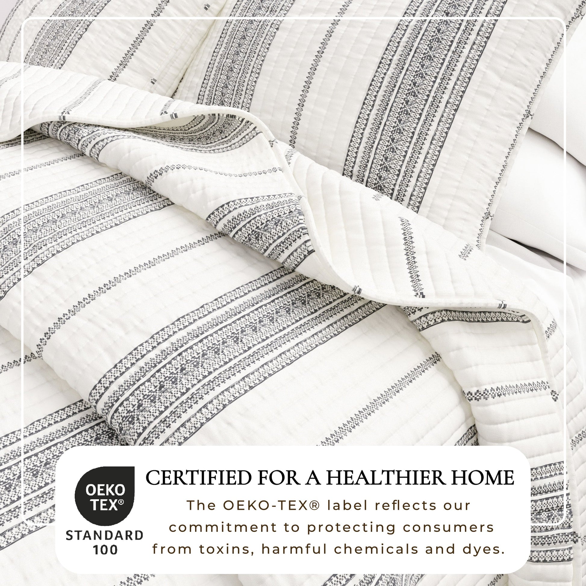 Stripe Quilt - Wesley Collection - - Quilts & Comforters