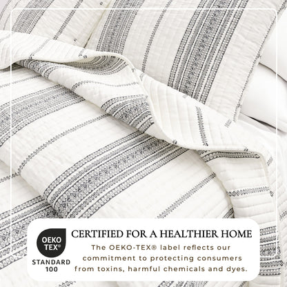 Stripe Quilt - Wesley Collection - - Quilts & Comforters