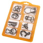 Metal Montessori IQ Brain Teaser Puzzle Sets orange