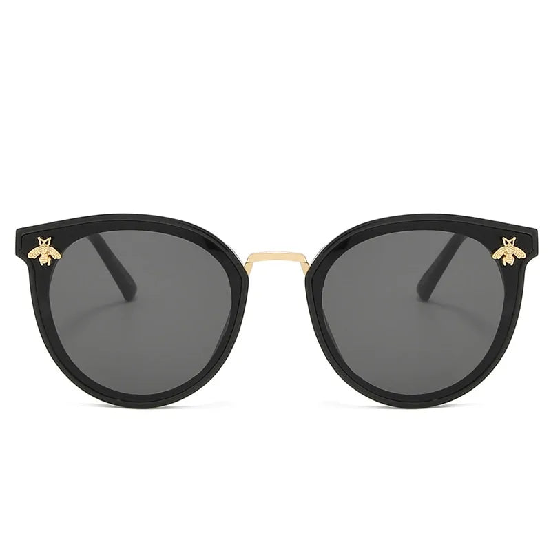 New Fashion Bee Sunglasses: Retro Round UV Vintage Glasses