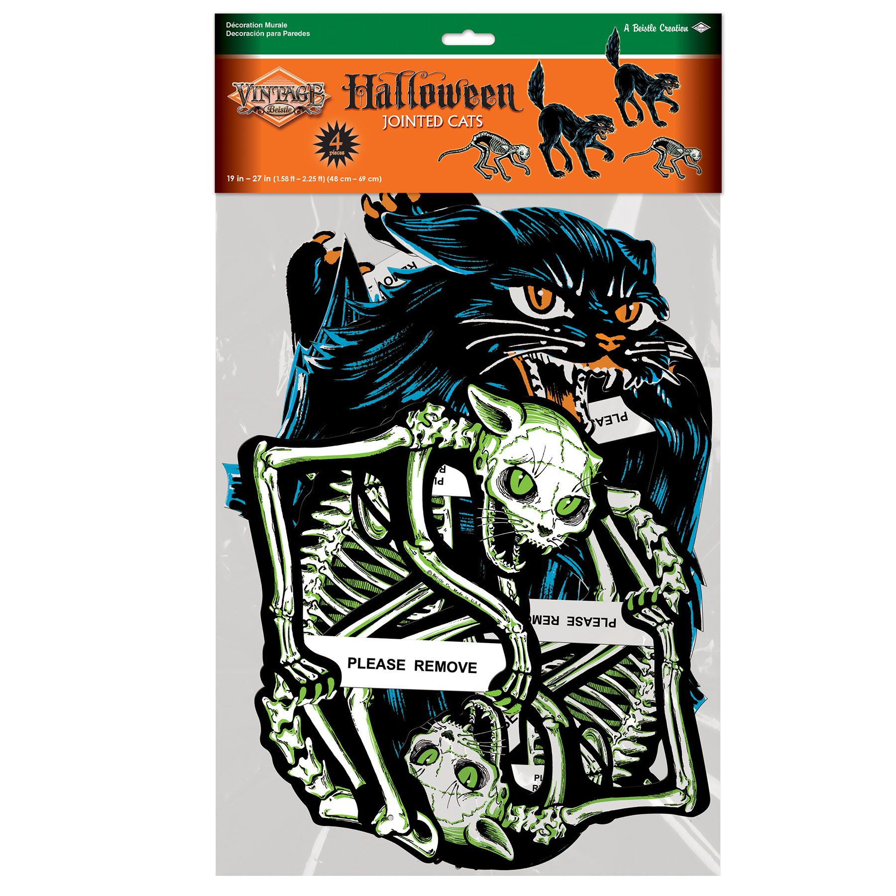 Vintage Halloween Jointed Cats - - Holidays >> Halloween