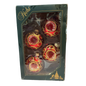 Krebs Glass Ornament 4 pack - Red Reflective - Default Title - Christmas >> Ornaments >> Glass