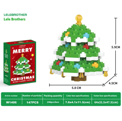 Christmas Snowman Assembly Blocks - - building toy
