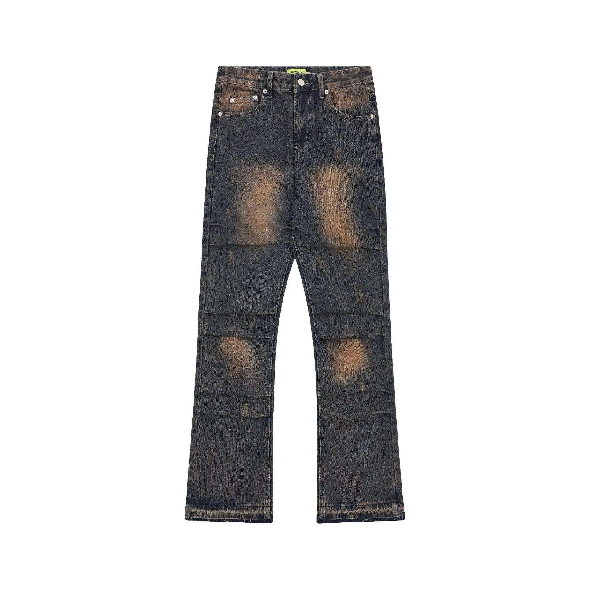 American Street Fashion Washed Denim Trousers Kia Day Design