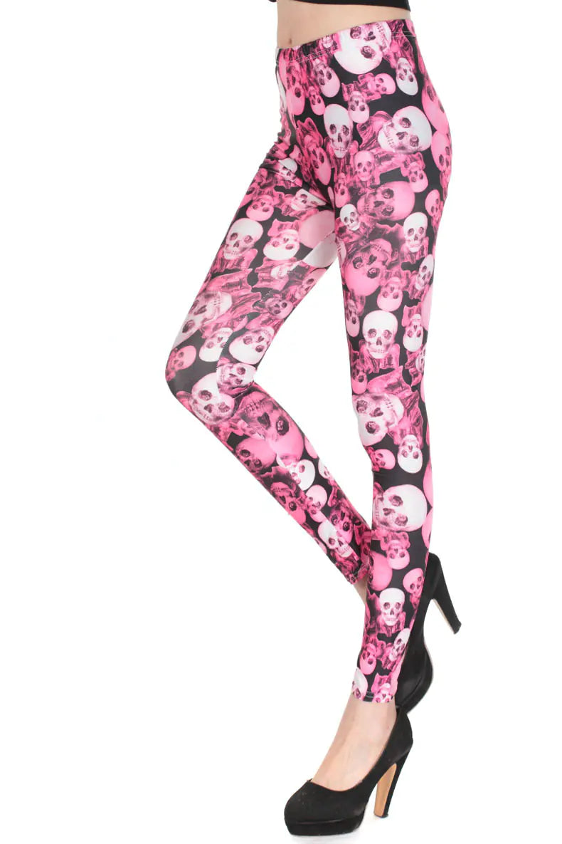 Printed Milk Silk Leggings - Kia Day Design