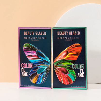 18-Color Butterfly Flame Eyeshadow Palette - - eyeshadow