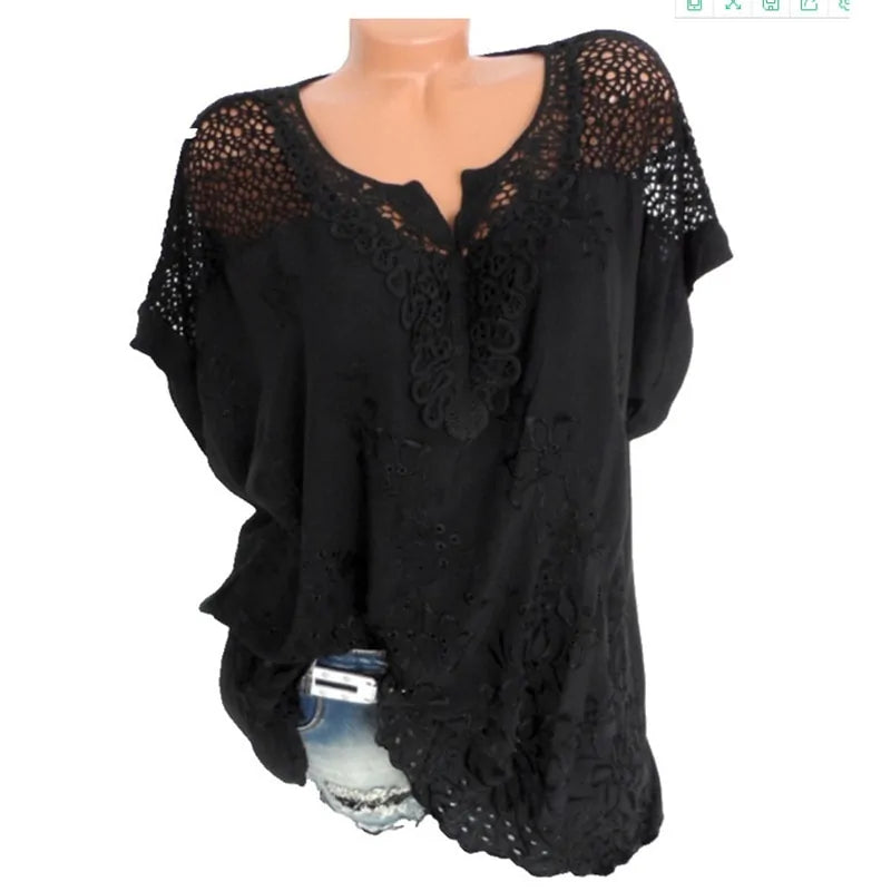 Womens Short Sleeve Blouse - Kia Day Design