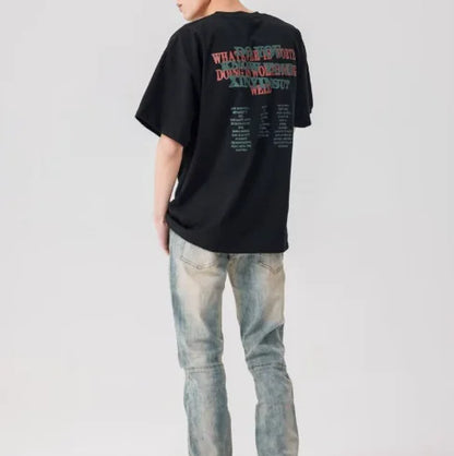 Hand-Splashed Ink Slim-Fit Jeans - Kia Day Design