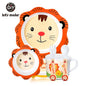 Childrens Eco-Friendly Bamboo Fiber Dishes orange tan