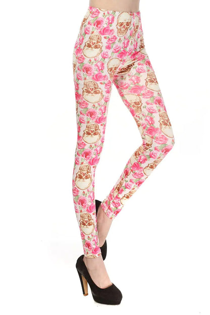 Printed Milk Silk Leggings - Kia Day Design