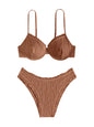 Womens 2 Piece Textured Push Up Bikini Set - Kia Day Design