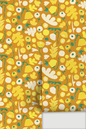 Henri Floral Wallpaper, marigold- Samantha Santana Creative- {{Product type}}