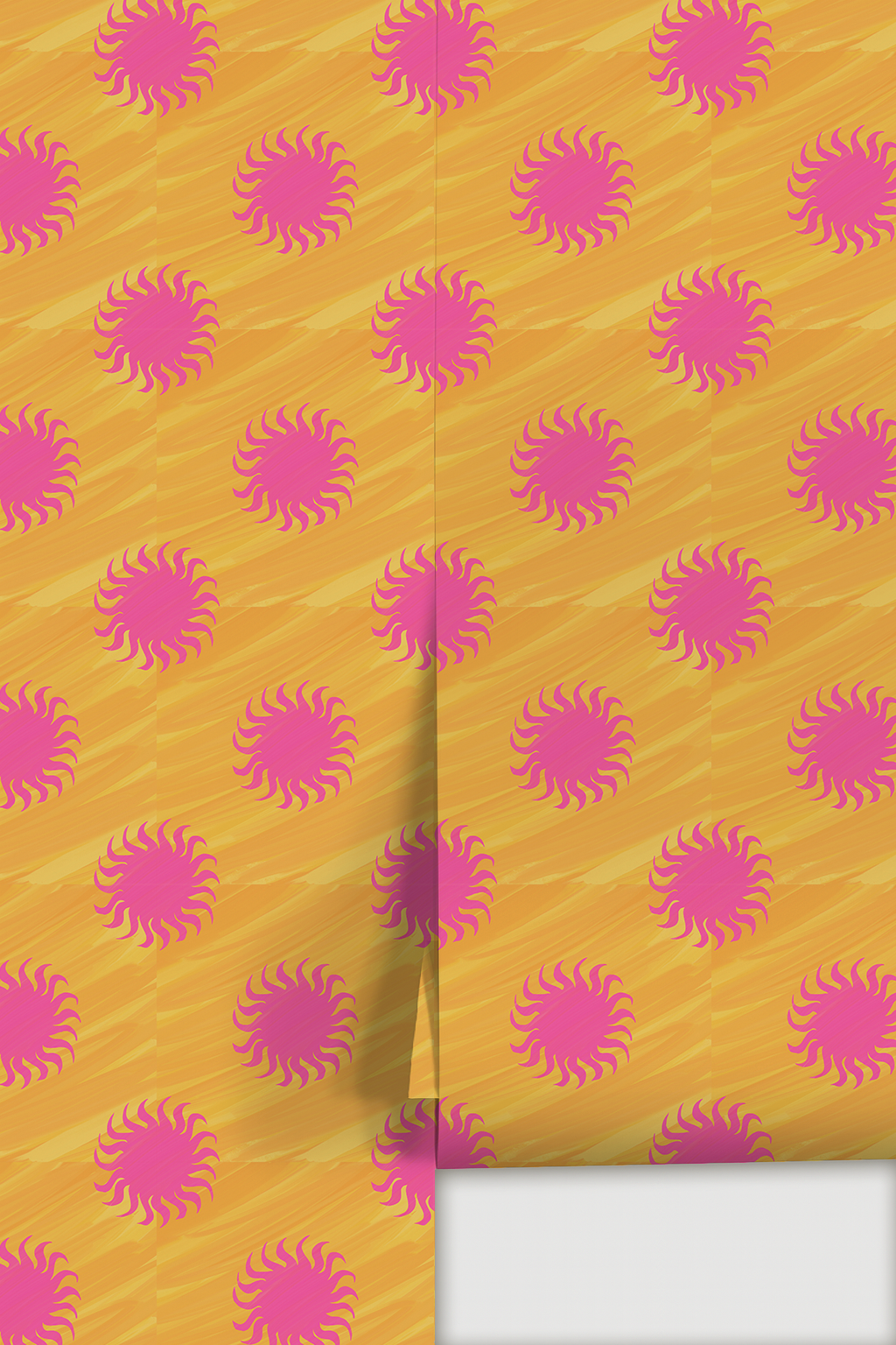 Sol Wallpaper, yellow and pink- Samantha Santana Creative- {{Product type}}